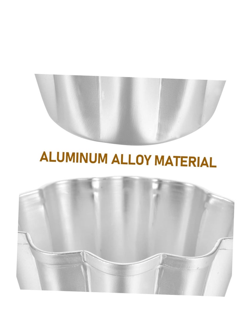 Y&D - 12 Pcs Cake Mold Stencils for Cakes Baking Molds Egg Tart Molds Multi-use Muffin Cups Baking Tart Molds Pudding Molds for Steaming Cake Mould Mini Tart Shaper Small Pudding Molds - Image 1