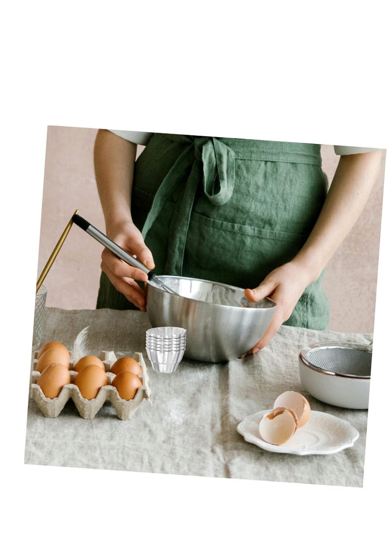 Y&D - 12 Pcs Cake Mold Stencils for Cakes Baking Molds Egg Tart Molds Multi-use Muffin Cups Baking Tart Molds Pudding Molds for Steaming Cake Mould Mini Tart Shaper Small Pudding Molds - Image 1