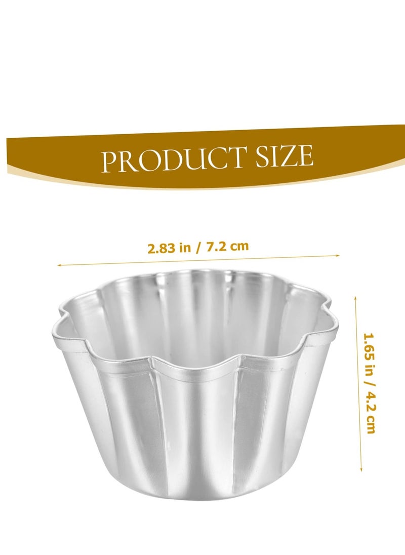 Y&D - 12 Pcs Cake Mold Stencils for Cakes Baking Molds Egg Tart Molds Multi-use Muffin Cups Baking Tart Molds Pudding Molds for Steaming Cake Mould Mini Tart Shaper Small Pudding Molds - Image 1