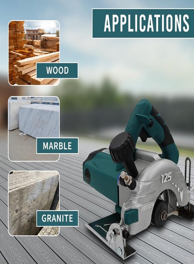 PROGEN 9125HGS Heavy Duty AC Powered Marble/Wood/Tile/Granite Cutter | 5-Inch, 1750W, 13500RPM - Image 5