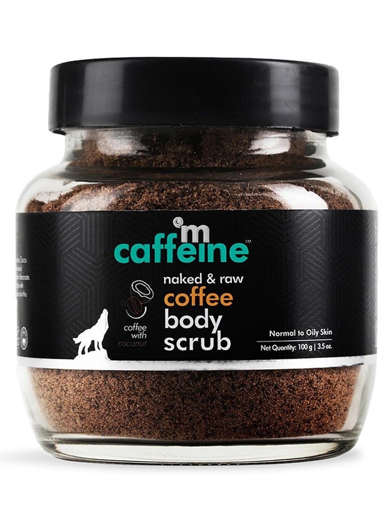 MCaffeine mCaffeine Exfoliating Coffee Body Scrub for Tan Removal & Soft-Smooth Skin | For Women & Men | De-Tan Bathing Scrub with Coconut Oil, Removes Dirt & Dead Skin from Neck, Knees, Elbows & Arms - 100gm  - Image 1