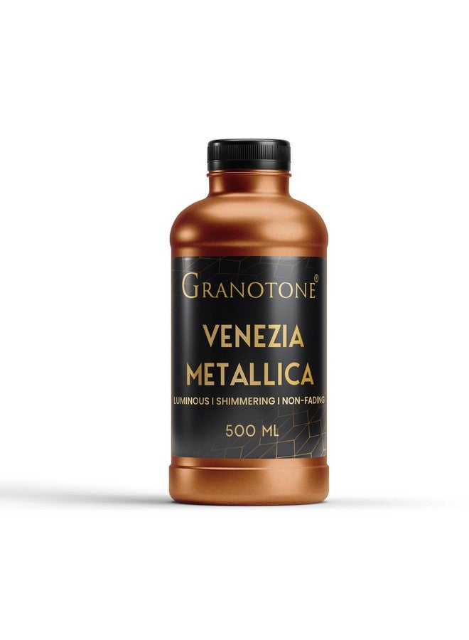 GRANOTONE Acrylic Venezia Metallic Colour, Non-Fading & Shimmering Metallic Acrylic Paint with Rich Pigments, Non-Toxic Metallic Colours Ideal for Kids, Artist & Beginners 500 MLBronze