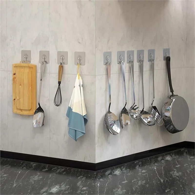 خطافات الحائط اللاصقة 30 قطعة ذهبية ملمس فرشاة قوية بدون حفر للمطبخ والحمام للمناشف والمعاطف - Image 4