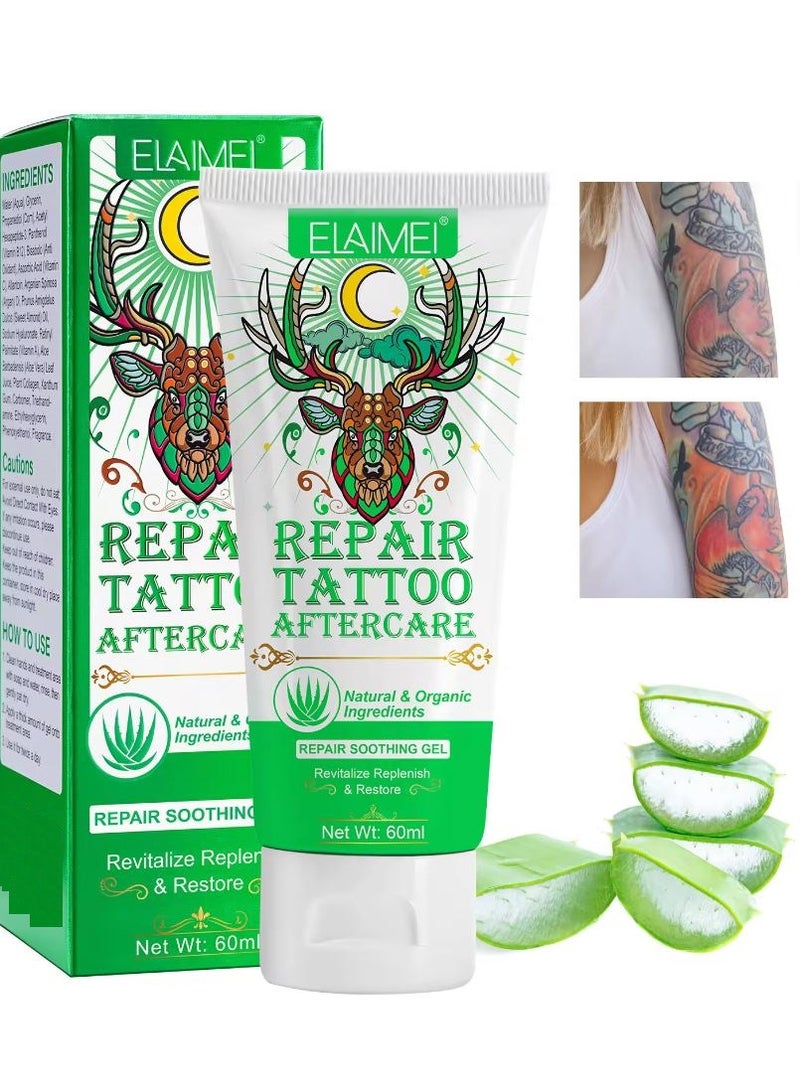 Elaimei Repair Tattoo Aftercare Natural & Organic Ingredients Repair Saoothing Gel 60ml - Image 1