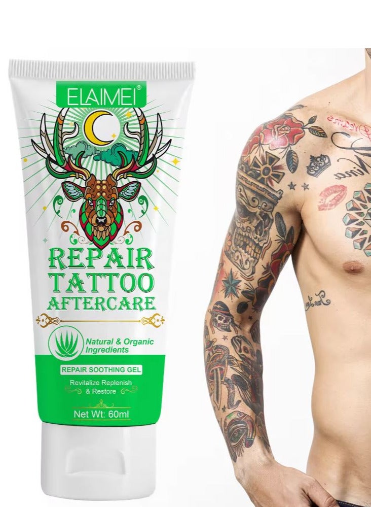 Elaimei Repair Tattoo Aftercare Natural & Organic Ingredients Repair Saoothing Gel 60ml - Image 2