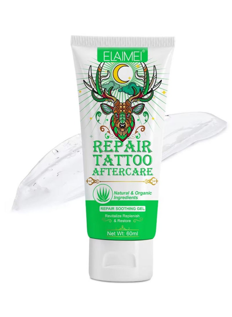 Elaimei Repair Tattoo Aftercare Natural & Organic Ingredients Repair Saoothing Gel 60ml - Image 3