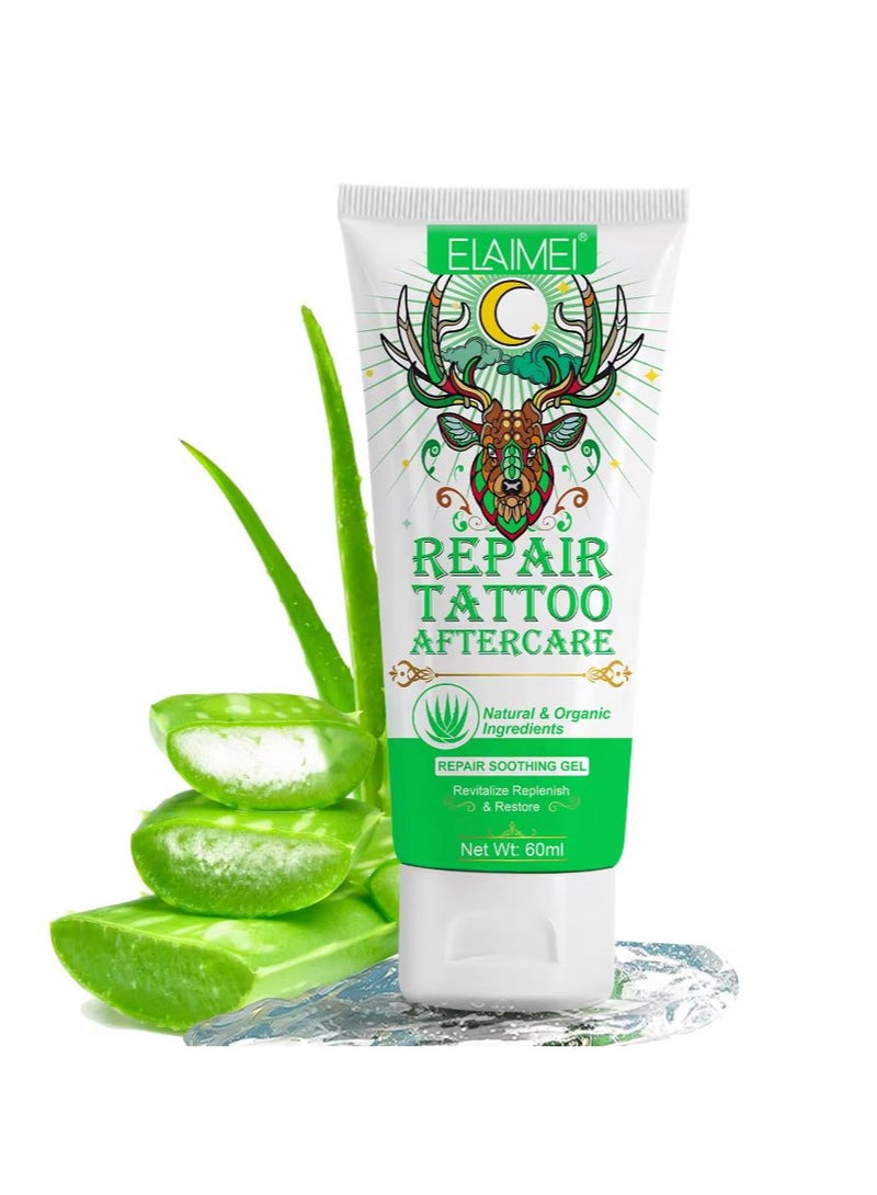 Elaimei Repair Tattoo Aftercare Natural & Organic Ingredients Repair Saoothing Gel 60ml - Image 4