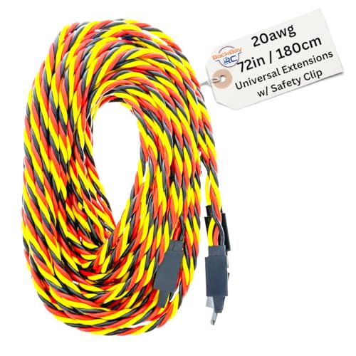 BackBay R/C BackBayRC 72in 20awg MaleFemale wClip Universal Servo Extension 5 Pack - Image 1