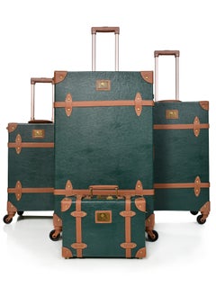 MORANO Classic MORANO  Leather Travel Bags 4 Pieces with Rotating Wheels and a Safety Lock  - Image 1