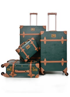 MORANO Classic MORANO  Leather Travel Bags 4 Pieces with Rotating Wheels and a Safety Lock  - Image 2