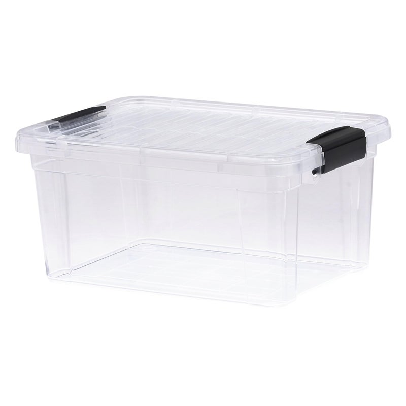 Superio Clear Plastic Storage Bin with Lid 66 Qt NonToxic BPA Free Odor Free Organizer Storage Box Stackable Plastic Tote for Home Garage School and Office