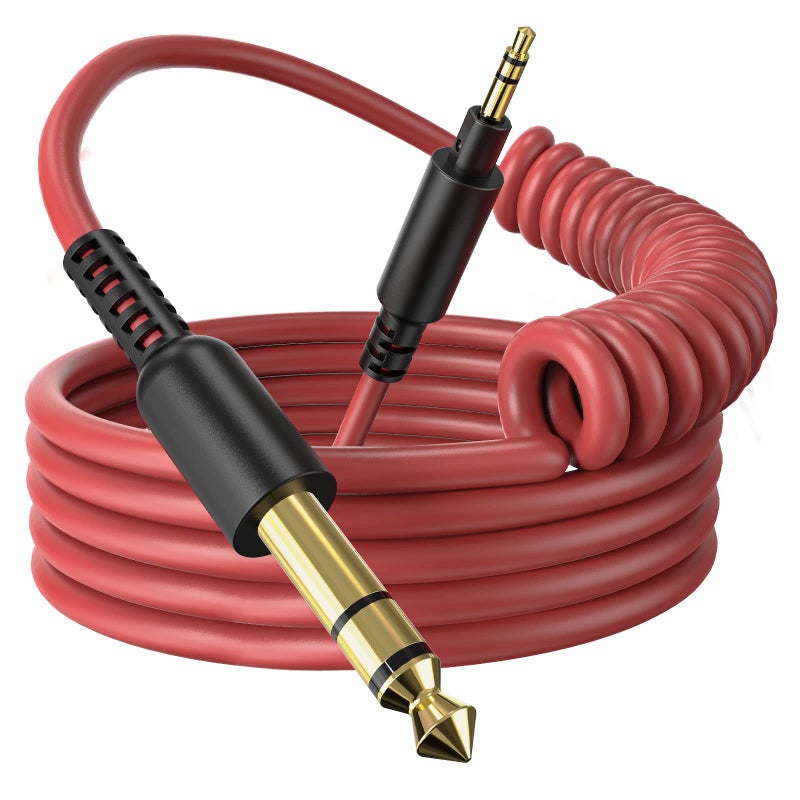 OneOdio Fusion A71/HiFi/Pro C/Pro M Wired Headphones Audio Cable Red - 6.35mm to 3.5mm - Image 1