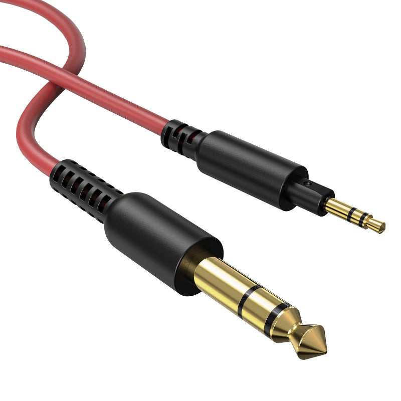 OneOdio Fusion A71/HiFi/Pro C/Pro M Wired Headphones Audio Cable Red - 6.35mm to 3.5mm - Image 3