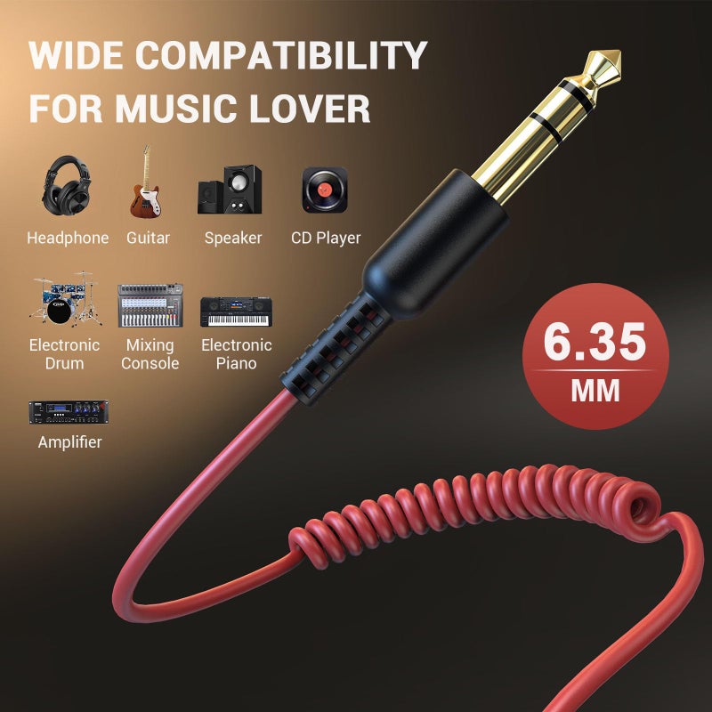 OneOdio Fusion A71/HiFi/Pro C/Pro M Wired Headphones Audio Cable Red - 6.35mm to 3.5mm - Image 4