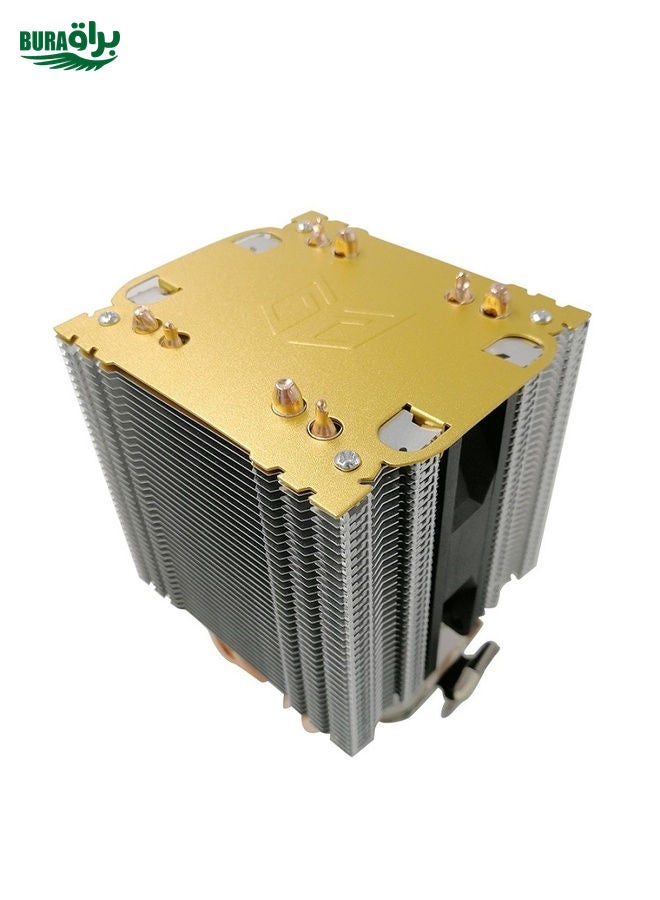 BURAQ COOL STORM CT-4U-9cm Heat Pipe Dual-Tower CPU Radiator Copper Pipe 9 Cm Fan For Intel/AMD Platform Specification： Aurora Three-fan 3 Line  - Image 4