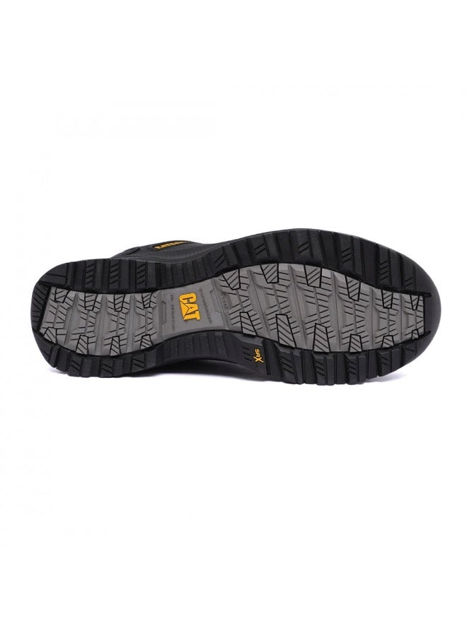 CATERPILLAR حذاء CAT للرجال Elmore ST - رأس فولاذي S1PS، مقاوم للانزلاق، مقاوم للحرارة وزيوت الوقود، نعل وسط مريح EVA - أسود - Image 5