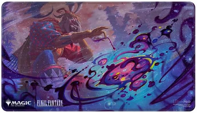 Ultra PRO - Final Fantasy x Universes Beyond Sephiroth (Wisnu Tan) Black Stitched Playmat for Magic: The Gathering | Card Game Playmat, Final Fantasy Collectibles, Desk Mat Mousepad - Image 1