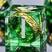 OUKELANWO Magic Lord Rings DND Dice Set with Box 7Pcs Resin LOTR DD Dice Set for Role Playing Game Green Dungeons Dragons D and D Sharp Edge Dice D20 D12 D10 D8 D6 D4 - Image 2