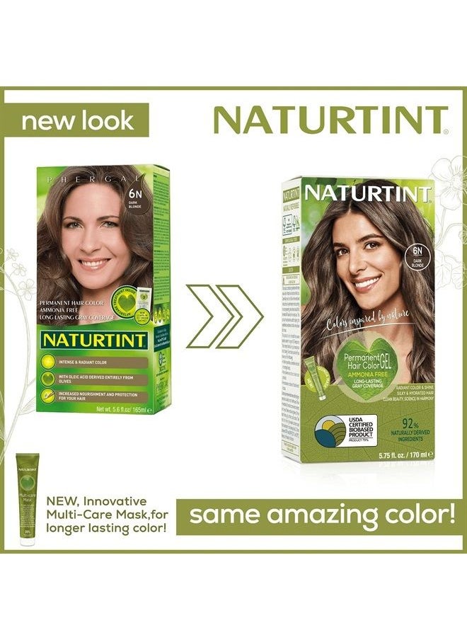 NATURTINT Permanent Hair Color 6N Dark Blonde (Pack of 6), Ammonia Free, Vegan, Cruelty Free, up to 100% Gray Coverage, Long Lasting Results  - Image 3