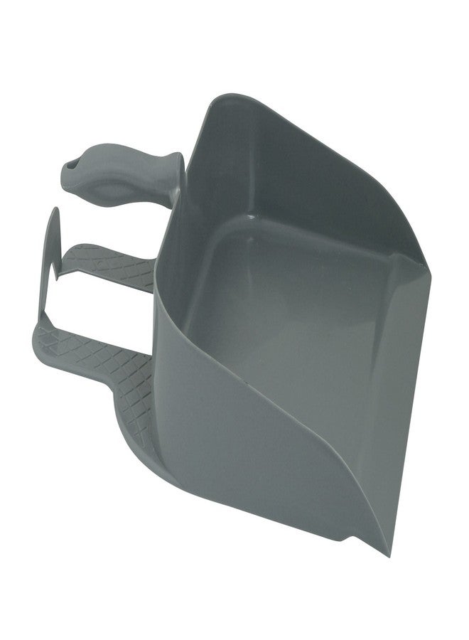 Superio Heavy Duty Plastic Step-on Dustpan with Comfort Grip Handle Grey, Durable, Lightweight Multi Surface Dust Pan Easy Broom Sweeping, 11-inch Wide, 1-Pack - Image 1