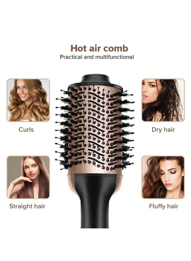 هوم جولد جهاز مجفف وفرشاة تصفيف الشعر 3 في 1 من Home Gold – فرشاة هواء ساخن لتجفيف الشعر وفرده وتصفيفه في جهاز واحد بقدرة 1200 وات – أداة تصفيف متعددة الوظائف لتجعيد الشعر، فرد الشعر، إعطاء حجم ولمعان طبيعي – مناسب لجميع أنواع الشعر للنساء – جهاز تصفيف احترافي للاستخدام المنزلي أو في الصالونات الصغيرة – فرشاة شعر تعمل بالهواء الساخن مع تحكم في الحرارة والسرعات لتصفيف سريع ونتائج احترافية – Hot Air Brush Hair Styler & Volumizer, Hair Dryer, Hair Straightener, Curling & Styling Tool, 1200W Powerful Hair Dryer - Image 4