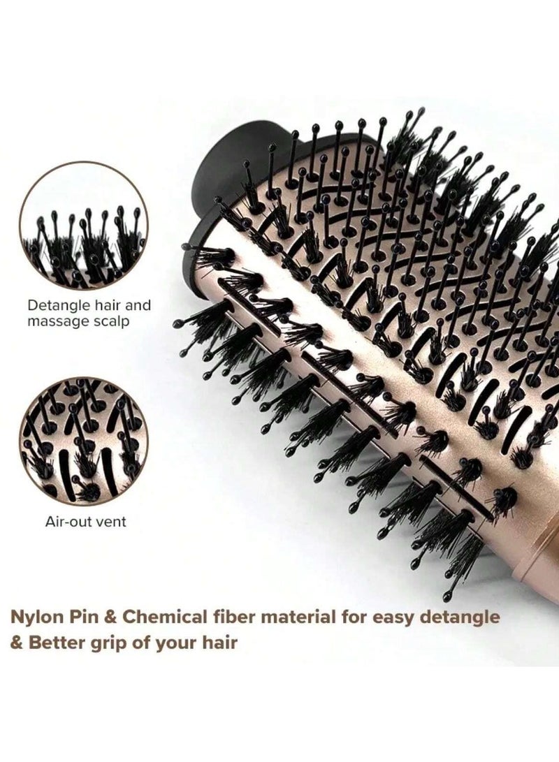 Home Gold 3-in-1 Hair Dryer Brush, 1200W for Styling, Drying, and Straightening Hair, for Beauty Salons, Hot Air Brush, Hair Styler and Volumizer, Hair Straightener, Curling Iron, Multi-Color. - Image 4
