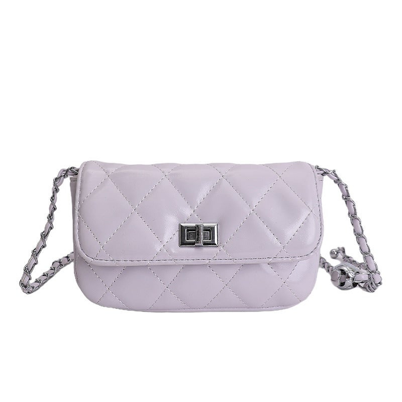 Women's Diamond Quilted Chain Small Crossbody Bag - Image 4