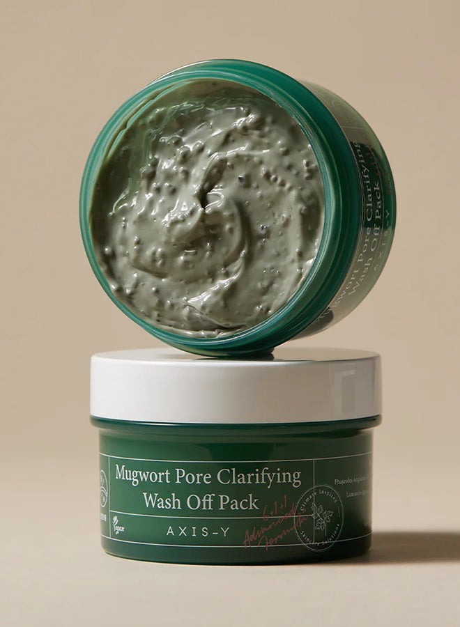 AXIS-Y Mugwort Pore Clarifying Wash Off Mask for Acne, Pores, Oily Skin, Uneven Texture All Skin Types 100ml  - Image 2