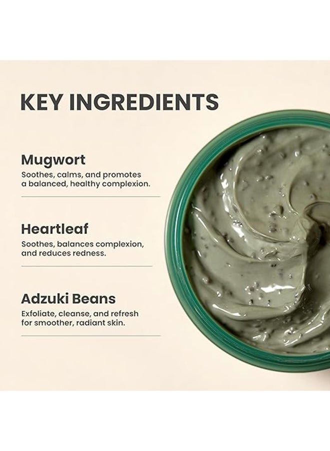 AXIS-Y Mugwort Pore Clarifying Wash Off Mask for Acne, Pores, Oily Skin, Uneven Texture All Skin Types 100ml  - Image 4