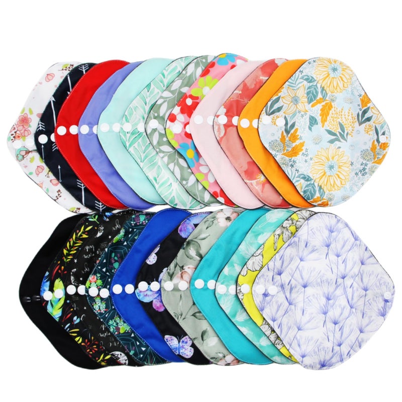 Asenappy Random Prints Small Size Cloth Menstrual Pads Reusable Sanitary Pads S5 PCSRandom Prints - Image 2