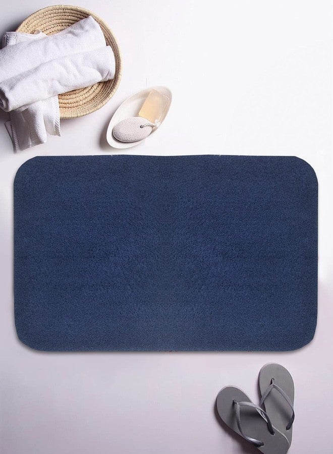 BIANCA Thick Ultra Soft Anti Slip Bath Mat (Aerocore Tech) -1pc Medium (Plush) | Bath Mat, Bath Rug Suitable for Bathroom | with Super Water Absorbency & Quick Dry Technology Solid-Navy Blue - Image 1