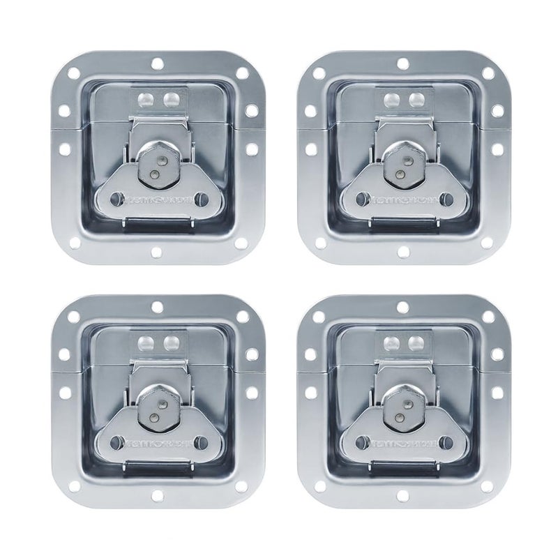 Penn Elcom Butterfly Medium Latch Set of 4 | Zinc Finish Flight Case Hardware | Heavy Duty Recessed Plain Dish Latches for Road Cases, Rack Cases, DJ & Touring Equipment - Image 5