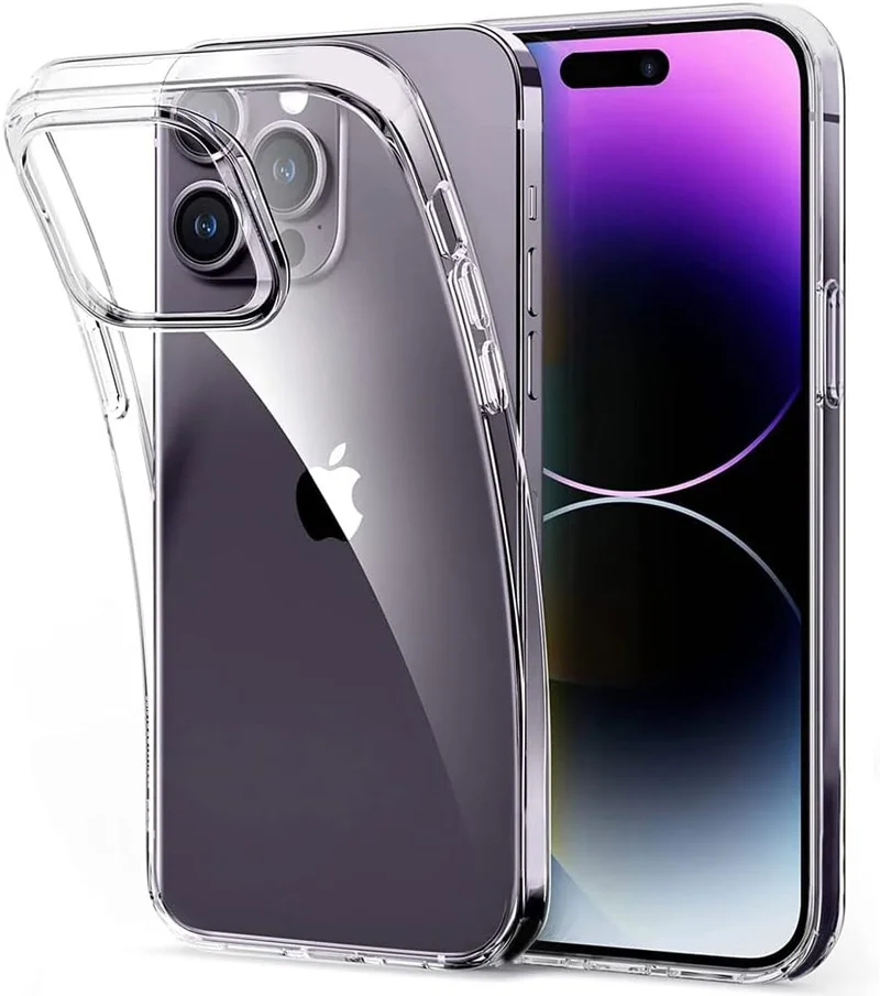 بلو بيك جراب BluePeak لهاتف iPhone 14 Pro Max، غطاء حماية ممتص للصدمات، ظهر شفاف مقاوم للاصفرار، متوافق مع iPhone 14 (شفاف)