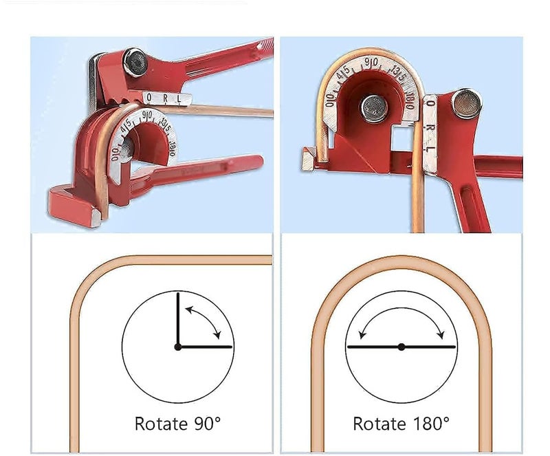 uptodateproducts Uptodateproducts 2Pcs Flaring Tool Kit Bundle with 180 Degree 3 in 1 Tubing Bender Multi Vise Tool  - Image 3