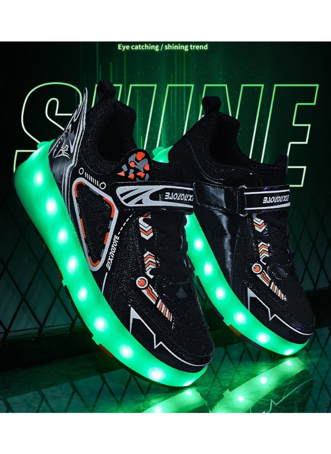 NIBEMINENT Kids Roller Skates Shoes 4 Wheels Roller Shoes Boys Girls Wheel Shoes Roller Sneakers Shoes for Beginner More Balanced  - Image 2