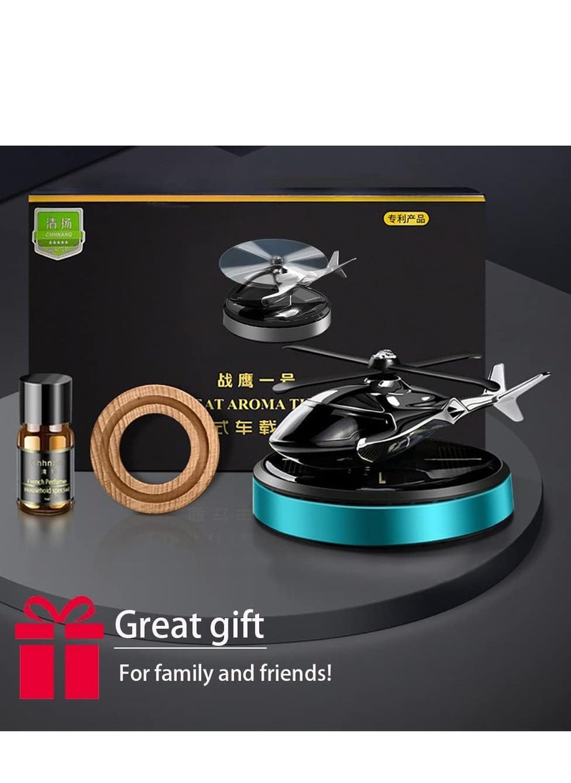 Car Air Freshener – Solar Powered Rotating Incense Diffuser Alloy – Home & Car Decor Accessories (Blue) – Stylish, Eco-Friendly, and Fragrant – Perfect for Cars, Offices, and Home Spaces – Blue Alloy Design with Rotating Aroma Dispensing Feature