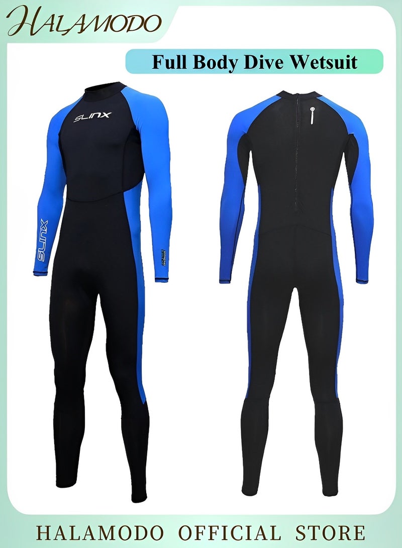 HALAMODO Men's Wetsuits Full Body Dive Wetsuit Sports Skins Rash Guard Neoprene Wet Suit Back Front Zip in Cold Water for Surfing & Swimming & Diving & Swimming & Kayaking & Sailing - Image 1