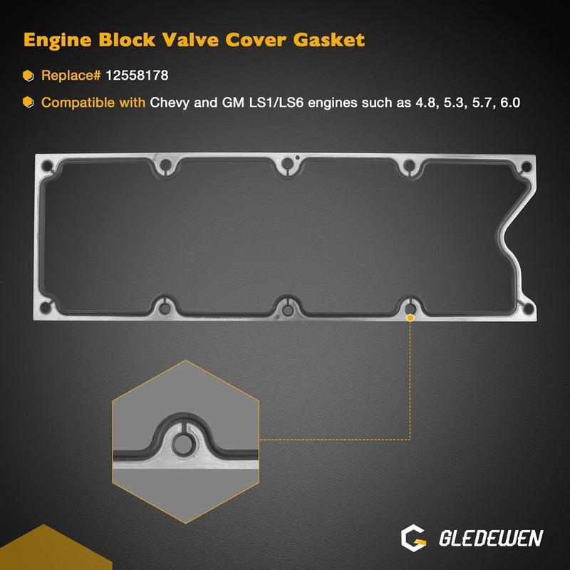 Gledewen GEN III LS Gasket Set Kit for 1999-2010 GM Chevrolet 4.8L 5.3L 5.7L 6.0L LS1 LS2 LS3 LS4 LS5 LS6 - Image 4