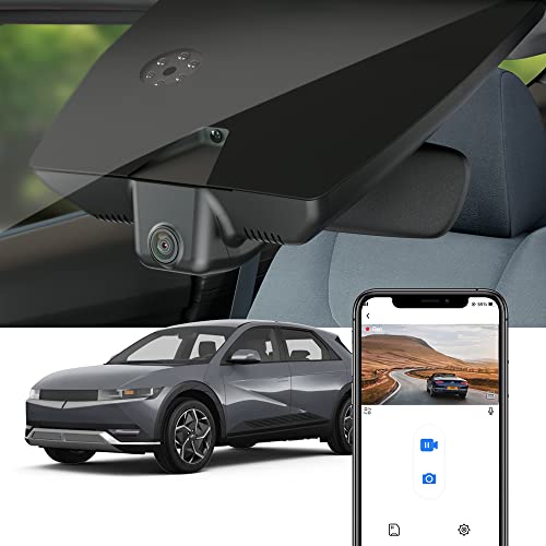 Fitcamx 4K Dash Cam Suitable for Hyundai IONIQ 5 2022-2024 (6 Vents) SE Standard Range SEL Limited, OEM Look, UHD 2160P Video, Built-in WiFi & APP, Loop Recording, G-Sensor, Plug & Play, 64GB Card - Image 1