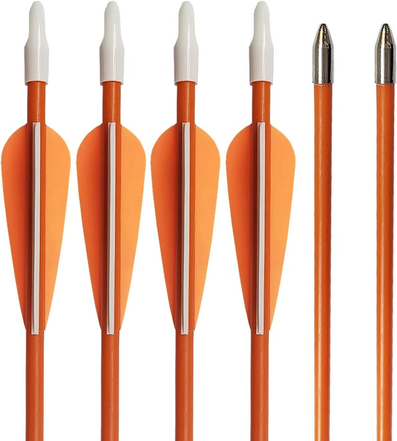 PANDARUS Youth Safetyglass Arrows 28" Fiberglass Archery 26" Target Practice Arrows(Pack of 12) - Image 3
