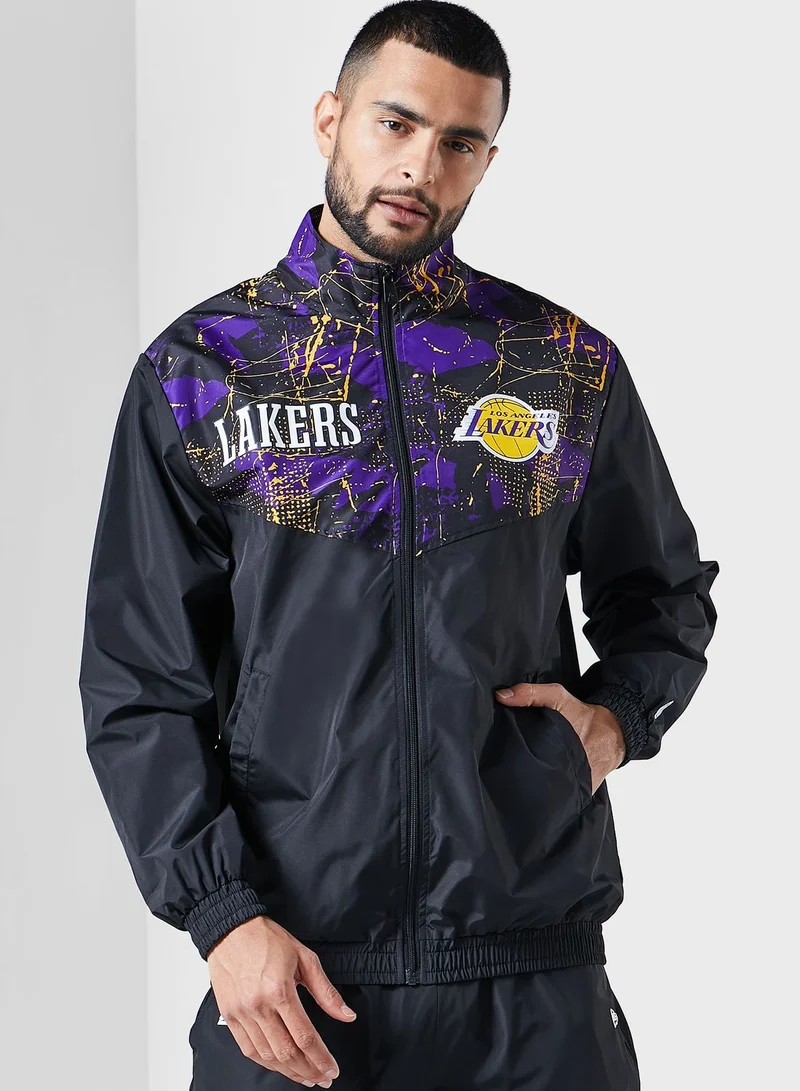 NEW ERA Los Angeles Lakers Aop Panel Track Jacket