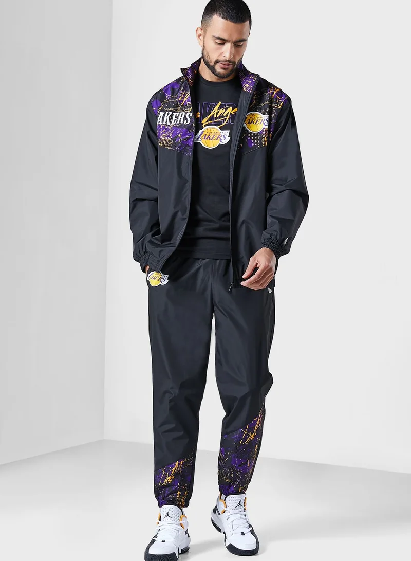 NEW ERA Los Angeles Lakers Aop Panel Track Jacket