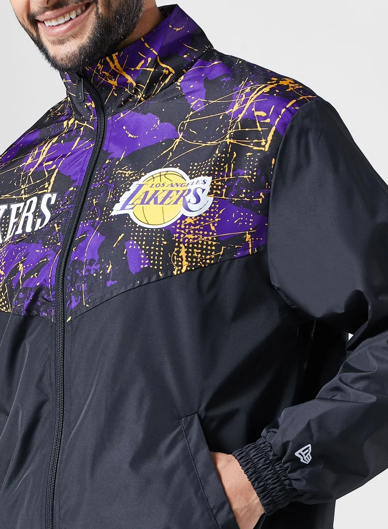 NEW ERA Los Angeles Lakers Aop Panel Track Jacket