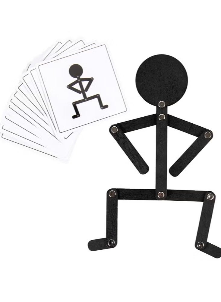 Montessori Material DIY Puzzle Toys Sporty Pose with 24 Cards for Children Intelligence Early Educational Toy - Image 2