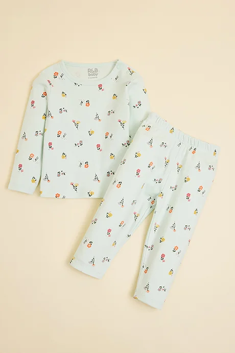 R&B Printed T-Shirt and Pants Set