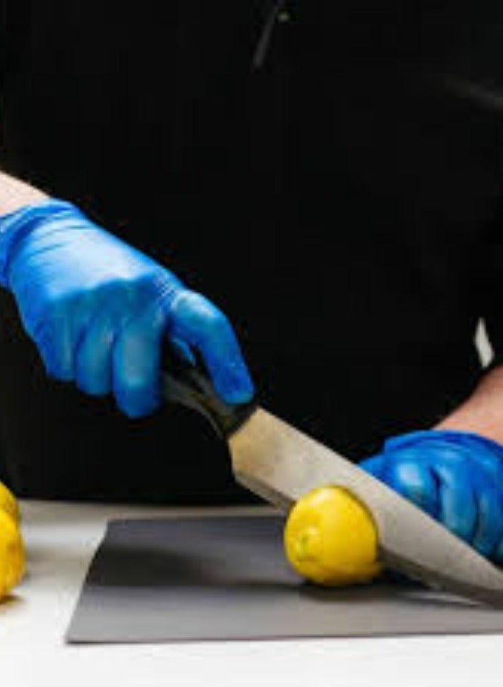 KNP KNP Blue Vinyl Latex Disposable Gloves in XL Size are Designed for Single Use Applications Where Protection and Cleanliness are Crucial.  - Image 2