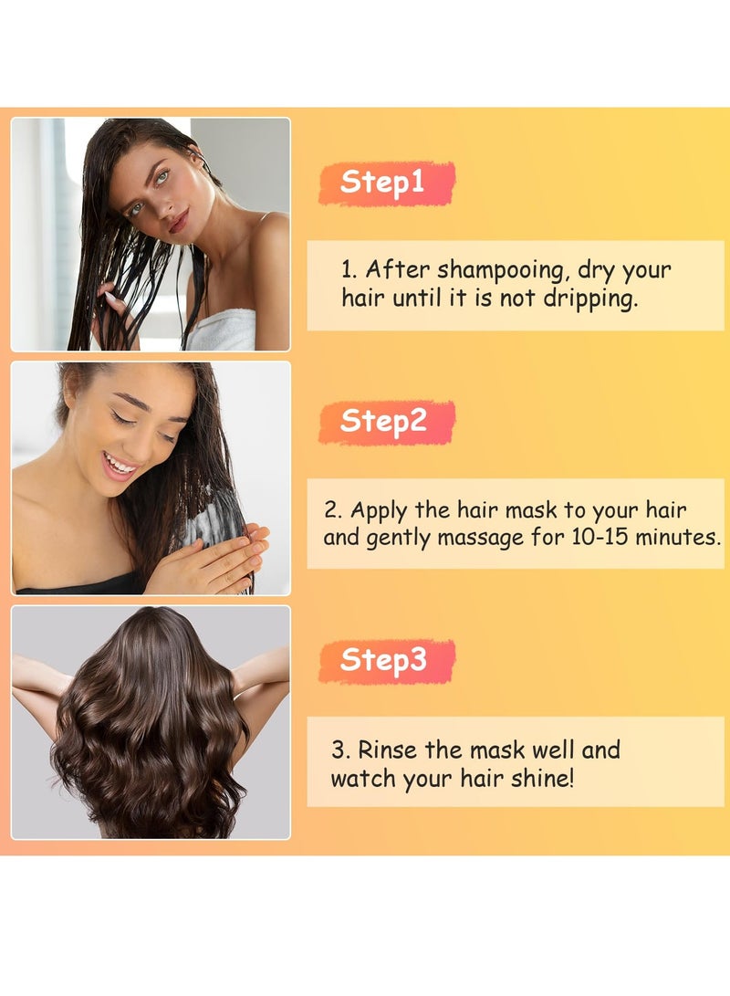 Meidu MEIDU Hair Mask for Damaged Hair,Keratin Hair Treatment for Color Treated Hair Deep Conditioner,Mascarilla Para El Cabello for Dry/Frizzy Hair.Moisturizer and Adds Shine.Hair Care for Curly Hair. - Image 2