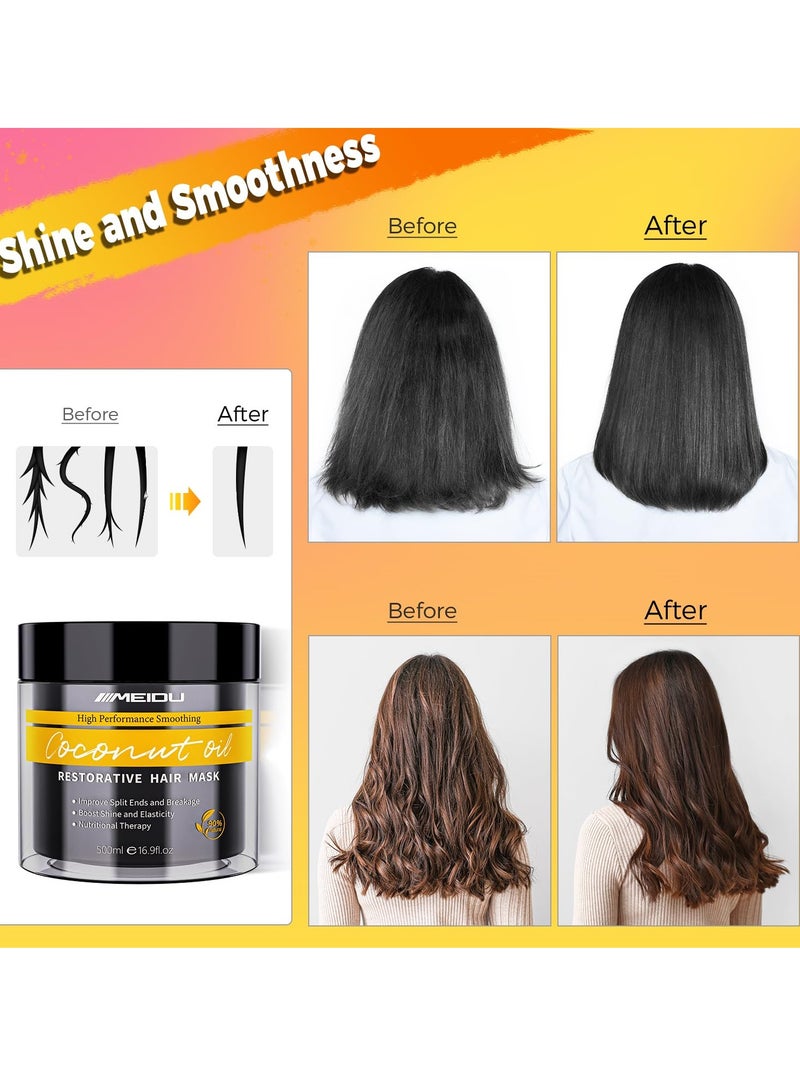 Meidu MEIDU Hair Mask for Damaged Hair,Keratin Hair Treatment for Color Treated Hair Deep Conditioner,Mascarilla Para El Cabello for Dry/Frizzy Hair.Moisturizer and Adds Shine.Hair Care for Curly Hair. - Image 4