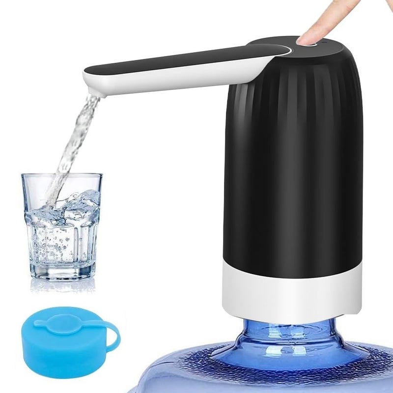 Myvision 5 Gallon Jug Drinking Water Dispenser Portable Water Dispenser fro 3 Gallon Bottle USB Electric Water Bottle Pump 25 Gallon Water Jug Switch Black