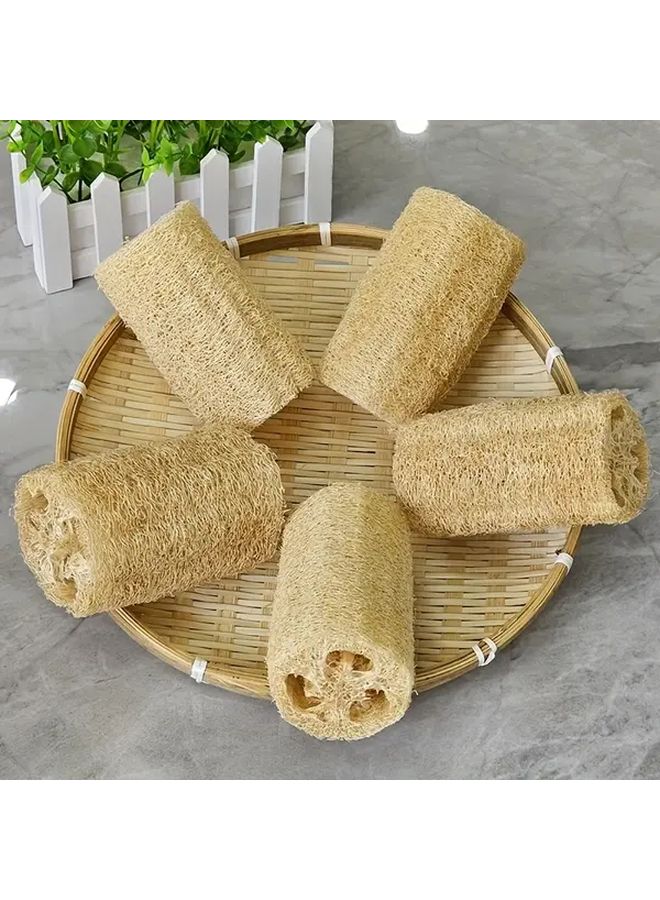 Natural Thickened Heavy Duty Marine Loofah Sponge 4pcs For Kitchen And Bath Cleaning - Image 2
